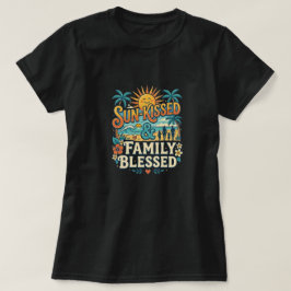 Camiseta Vacaciones Familiares Retro Tropicales y Reunión d