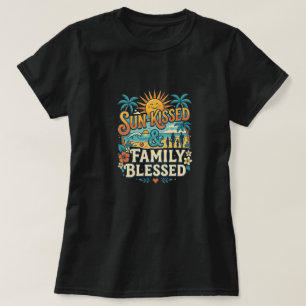 Camiseta Vacaciones Familiares Retro Tropicales y Reunión d