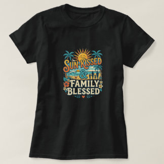 Camiseta Vacaciones Familiares Retro Tropicales y Reunión d