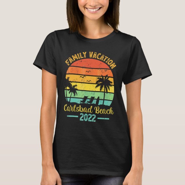 Camiseta Vacaciones familiares retro vintage 2022 (Anverso)