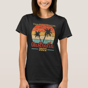 Camiseta Vacaciones familiares retro vintage 2022 Palm Tree