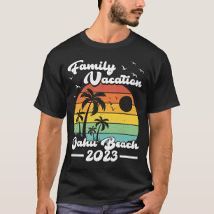 Camiseta Vacaciones familiares retro vintage 2023 Hawaii Oa