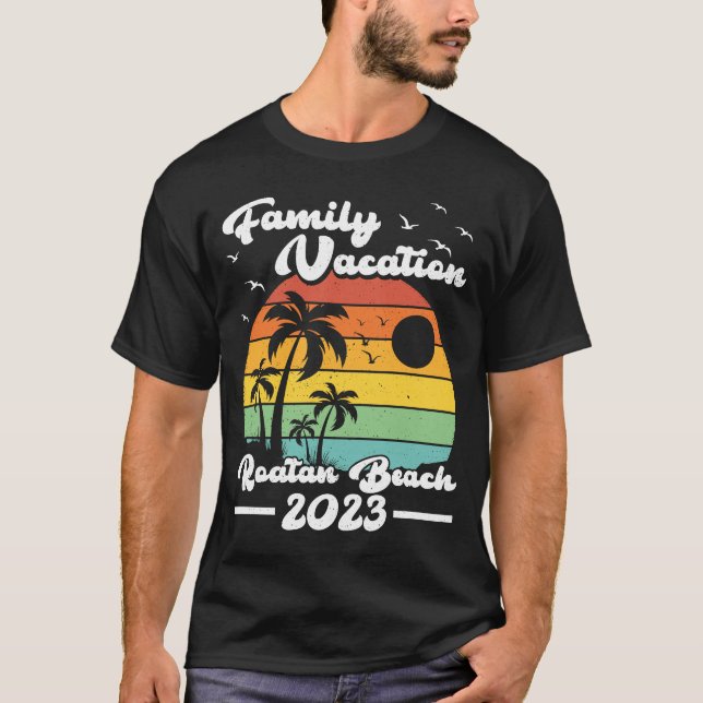 Camiseta Vacaciones familiares retro vintage 2023 Honduras  (Anverso)