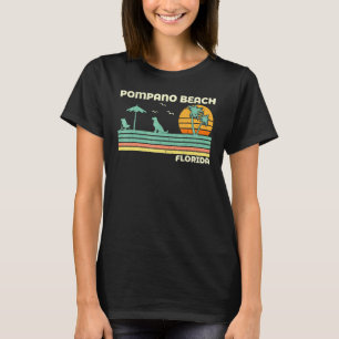 Camiseta Vacaciones familiares retro vintage Florida Pompan