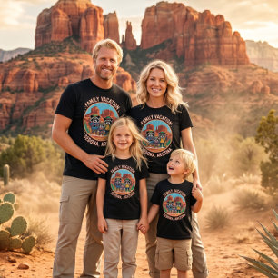 Camiseta Vacaciones Familiares Sedona Arizona Grupo Combina