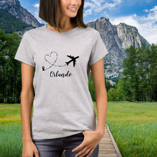 Camiseta Vacaciones Familiares Viaje Avión y Ubicación Pers