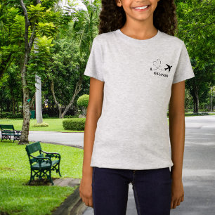 Camiseta Vacaciones Familiares Viaje Avión y Ubicación Pers