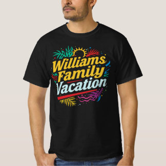 Camiseta Vacaciones Familiares Williams Personalizadas