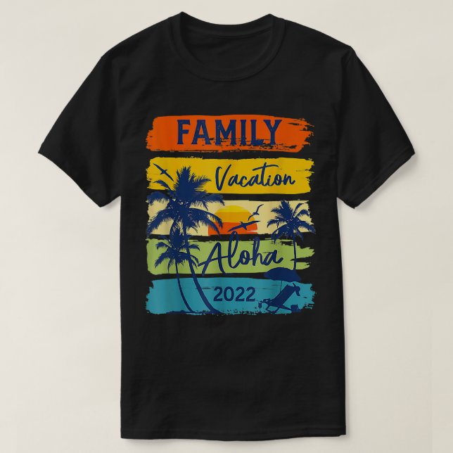 Camiseta Vacaciones hawaianas Aloha 2022 Descanso de primav (Diseño del anverso)