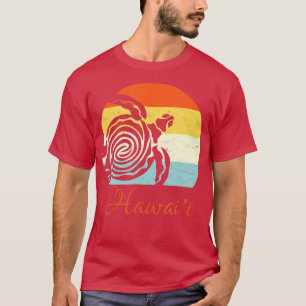 Camiseta Vacaciones hawaianas de la tortuga retro vintage d