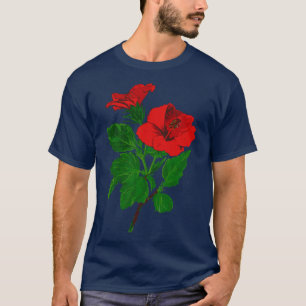 Camiseta Vacaciones hawaianas vibran flor tropical hibiscus