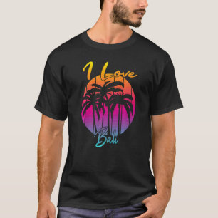 Camiseta Vacaciones indonesias vintage Palm Trees I Lov