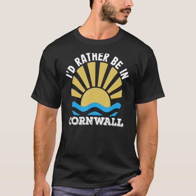 Camiseta Vacaciones Kernow Cornish Preferiría Estar En Corn (Anverso)