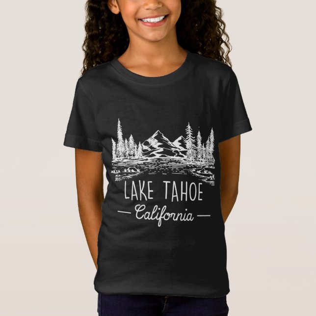 Camiseta Vacaciones Lago Tahoe Tees Viajes Familiares Hombr (Anverso)