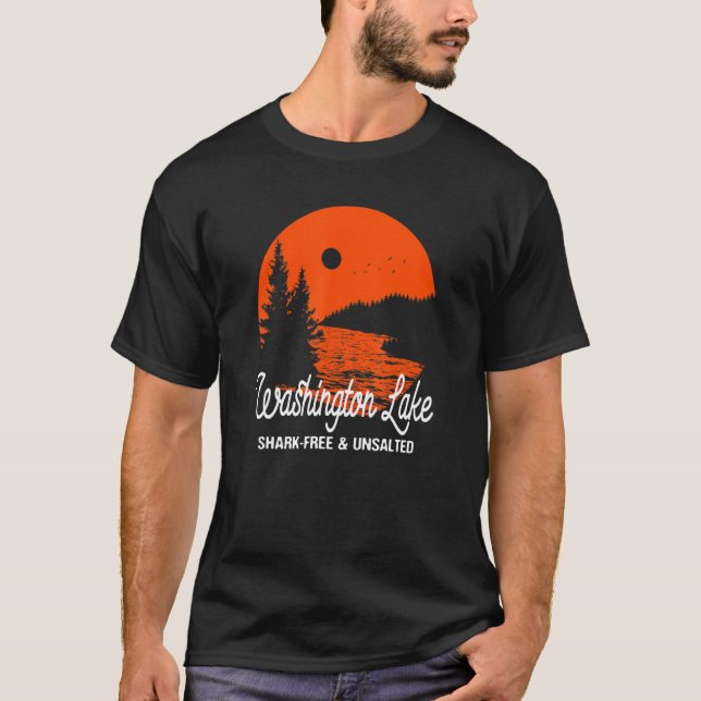 Camiseta Vacaciones libres de tiburón y sin sal en el lago  (Anverso)