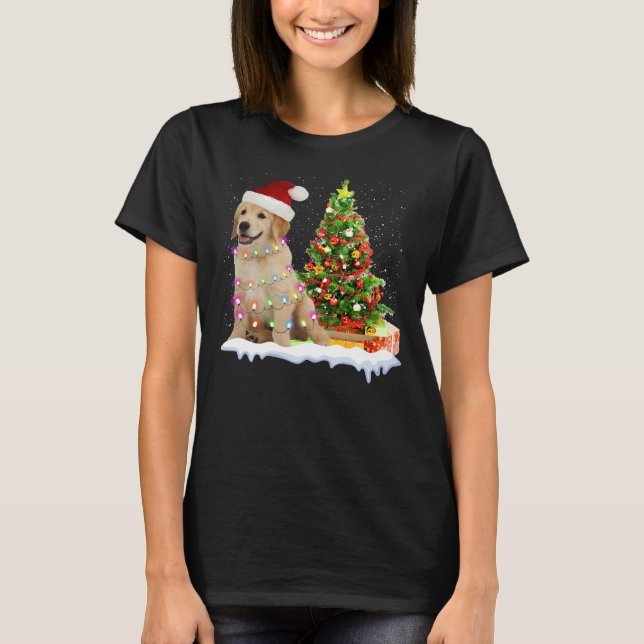 Camiseta Vacaciones ligeras de Navidades de Golden Retrieve (Anverso)