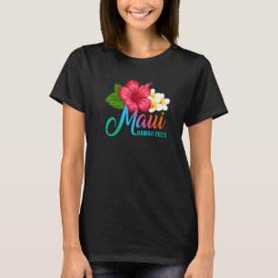 Camiseta Vacaciones Maui Con Flujo Tropical Hibiscus En Haw