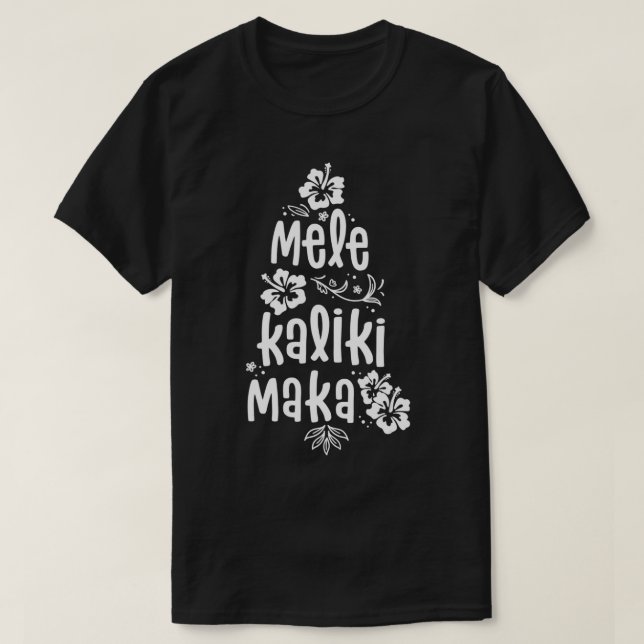 Camiseta Vacaciones navideñas hawaianas de Mele Kalikimaka  (Diseño del anverso)