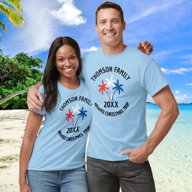 Camiseta Vacaciones para Navidades de Hawái en Reunión Fami (Subido por el creador)
