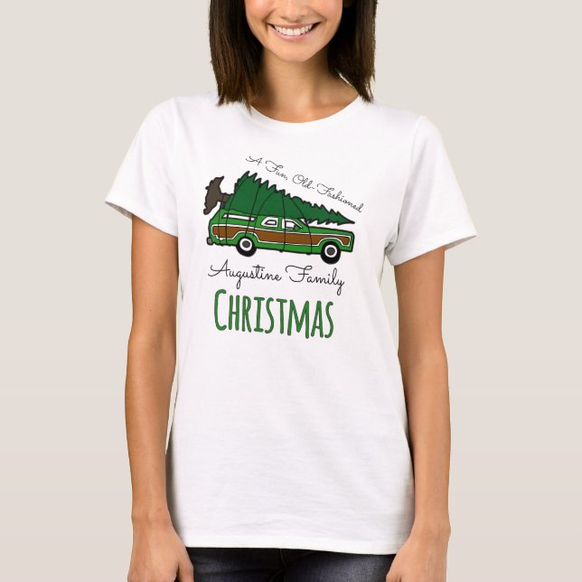 Camiseta Vacaciones pasadas de moda del navidad de la (Anverso)