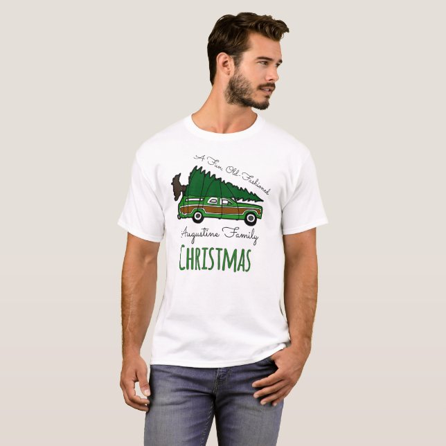 Camiseta Vacaciones pasadas de moda del navidad de la (Anverso completo)