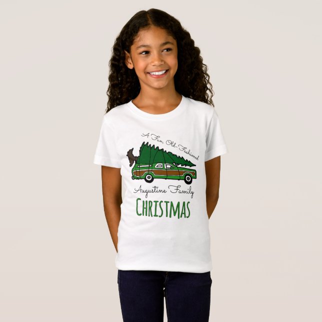 Camiseta Vacaciones pasadas de moda del navidad de la (Anverso completo)