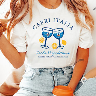 Camiseta Vacaciones personalizadas de la familia Capri Ital