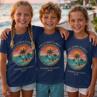 Camiseta Vacaciones personalizadas de playa para niños
