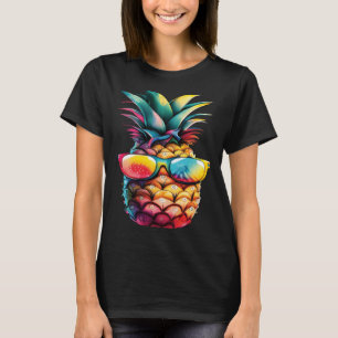 Camiseta vacaciones piña linda con gafas de sol verano alo