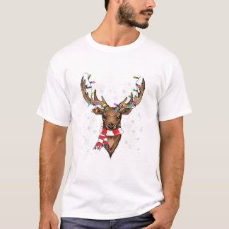 Camiseta Vacaciones Reno Plaid Ciervo Búfalo