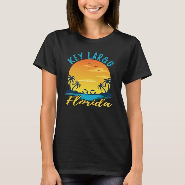 Camiseta Vacaciones retro clave de largo por Florida (Anverso)