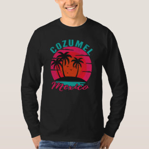 Camiseta Vacaciones Retro Cozumel México Sunset