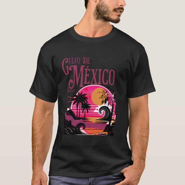 Camiseta Vacaciones Retro de Playa del Golfo De México (Anverso)