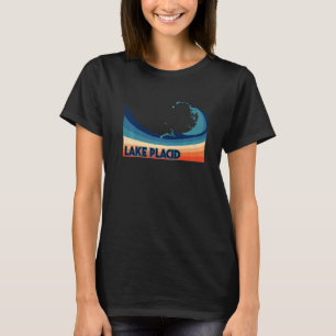 Camiseta Vacaciones Retro de Vela y Pesca del Lago Placid N