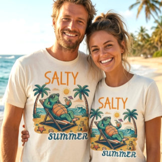 Camiseta Vacaciones Retro de Verano Tortuga de Mar Playa