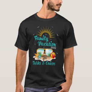 Camiseta Vacaciones Retro Sunset Family 2023 Turks & Caicos