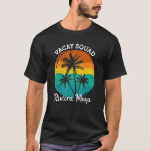 Camiseta Vacaciones Retro Vacay Squad Riviera Maya Verano F