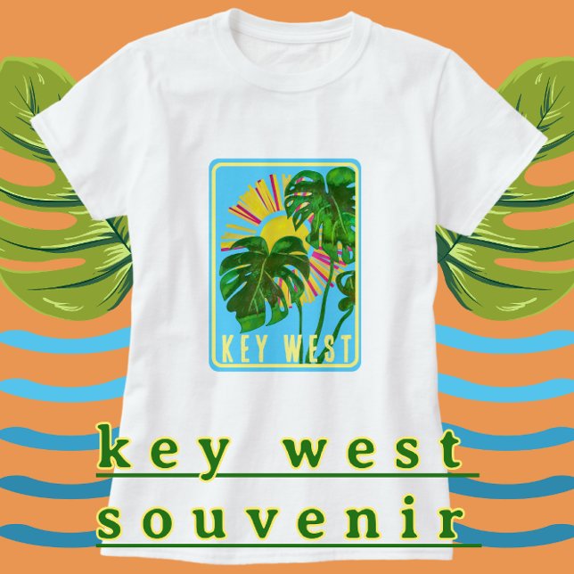 Camiseta Vacaciones tropicales clave del sol en el oeste de (Bright fun Key West, Florida shirt.)