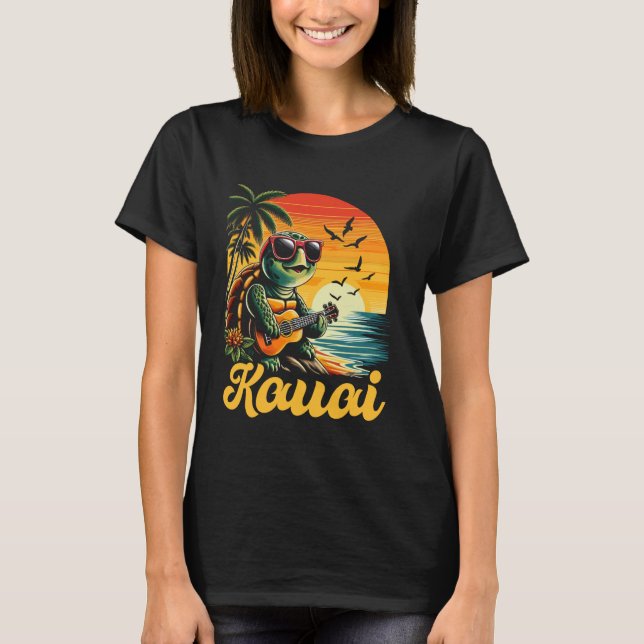 Camiseta Vacaciones tropicales de Kauai Hawaii para la tort (Anverso)