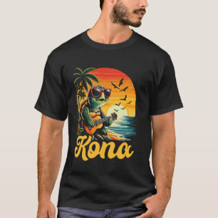 Camiseta Vacaciones tropicales de Kona Hawaii con tortuga m