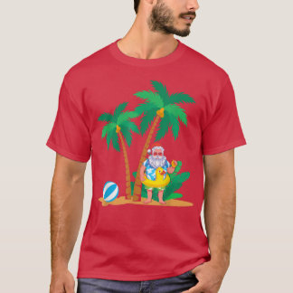 Camiseta Vacaciones tropicales de verano divertida Santa Cl