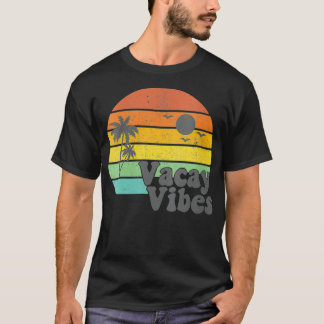Camiseta Vacaciones Vacay Vibes Retro Beach Vacaciones Vera