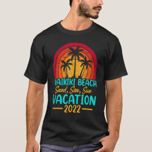 Camiseta Vacaciones veraniegas 2022 Honolulu Hawaii Waikik
