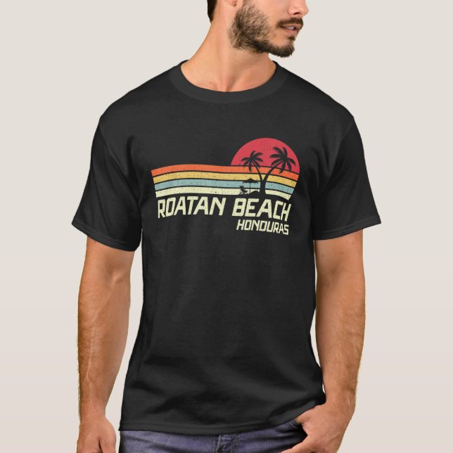 Camiseta Vacaciones veraniegas de la playa de Roatan en Hon (Anverso)