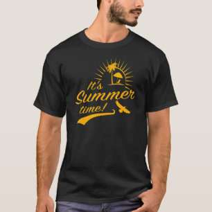 Camiseta Vacaciones veraniegas de palmeras turquesas en la 
