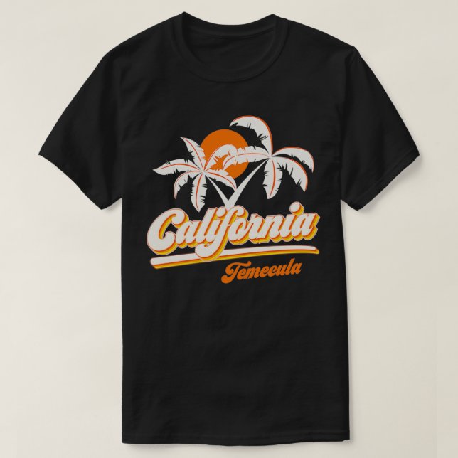 Camiseta Vacaciones veraniegas de Temecula California USA R (Diseño del anverso)