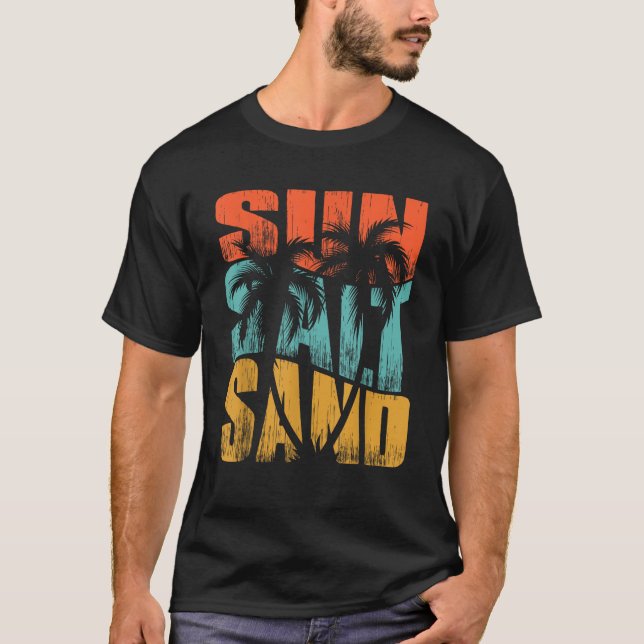 Camiseta Vacaciones veraniegas de verano de Sun Salt Sand B (Anverso)