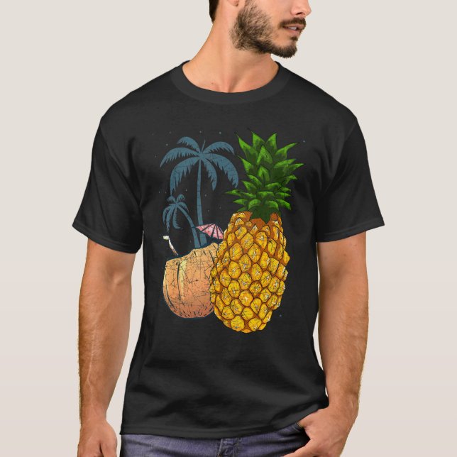 Camiseta Vacaciones veraniegas tropicales de palmeras de fr (Anverso)