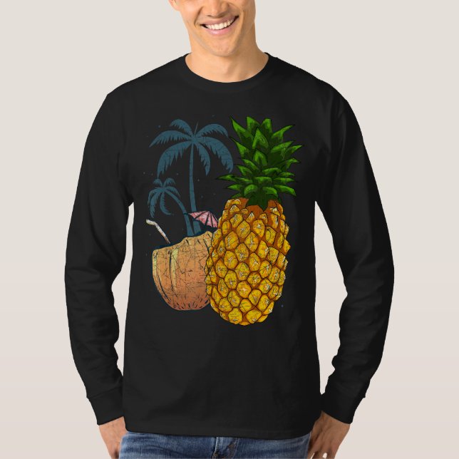 Camiseta Vacaciones veraniegas tropicales de palmeras de fr (Anverso)
