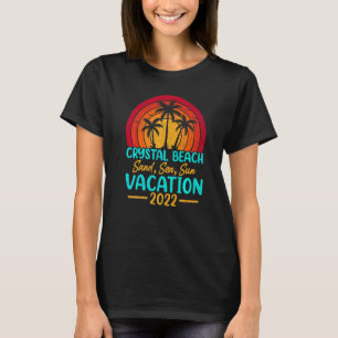 Camiseta Vacaciones Veraniegas Vintage Sunset 2022 Crystal 